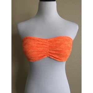 PINK Orange lace bandeau